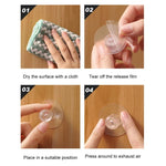 2pcs /Pack Invisible Cabinet Drawer Suction Cup Sticky Handle Acrylic Self-Adhesive Closet Glass Handle
