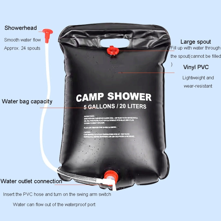 戶外折疊太陽能淋浴袋 便攜儲水袋 家用，20L，25L