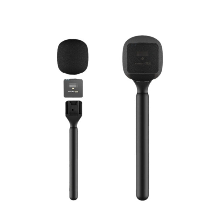 麥克風採訪手柄，適用於DJI Mic / Moma / Rode Wireless Go / Relacart，採訪手柄