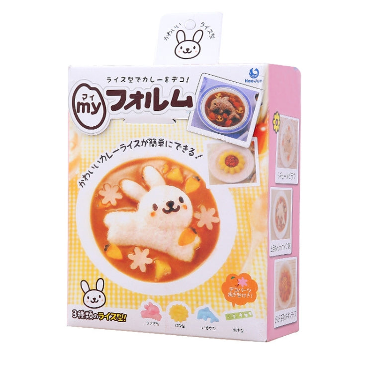 4件套兔子海豚飯壽司DIY模具