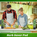 Herb Crisper Vegetable Keep Fresh Container Cilantro Herb Storage Container, 24.5 x 6.5 cm