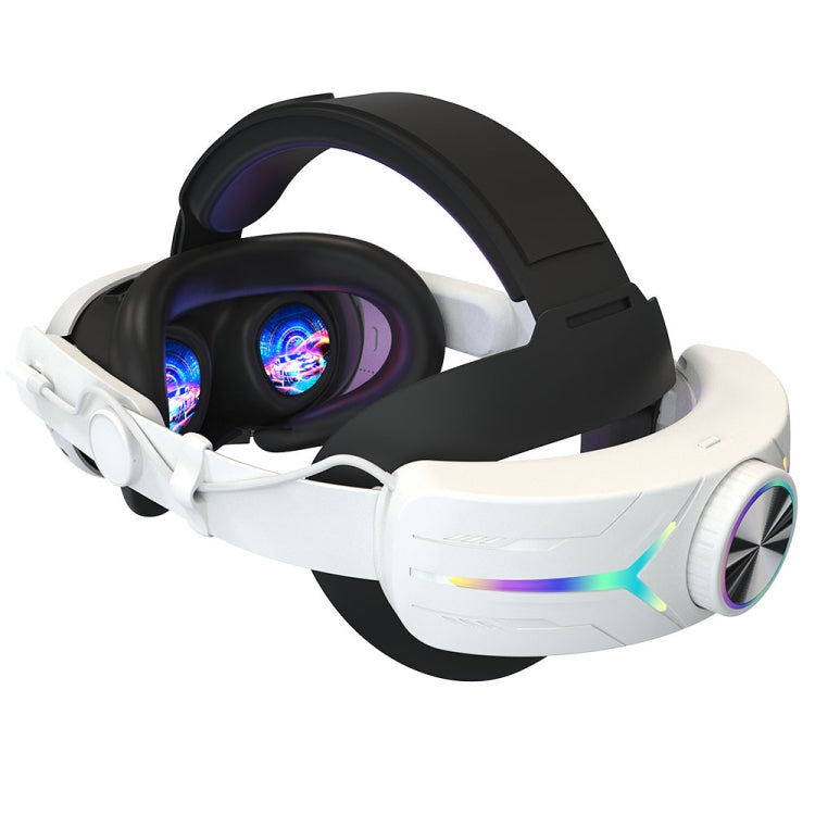 適用於 Meta Quest 3 USB 可充電 RGB 燈效可調折疊頭戴，適用於 Meta Quest 3（精英版）、Meta Quest 3（白色）、Meta Quest 3（黑色）