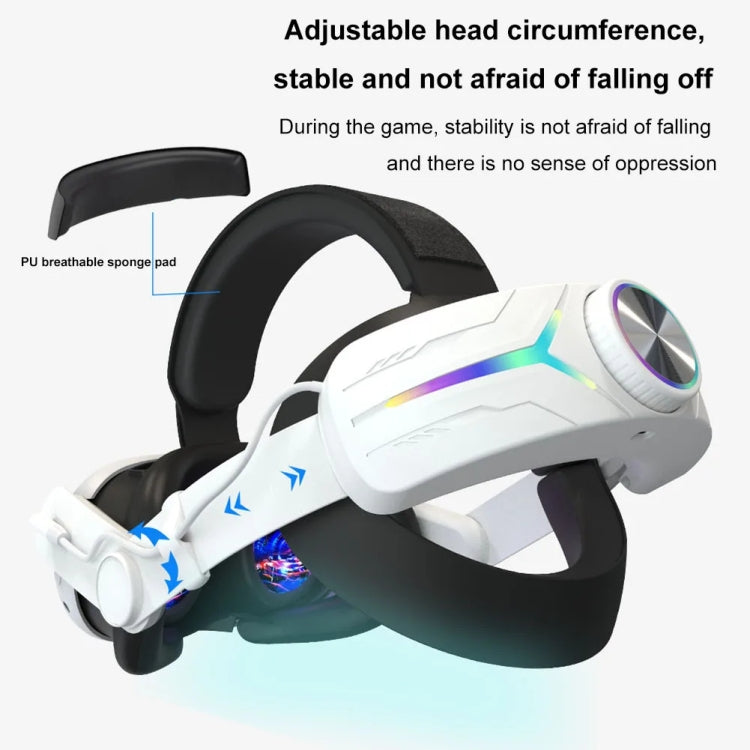 適用於 Meta Quest 3 USB 可充電 RGB 燈效可調折疊頭戴，適用於 Meta Quest 3（精英版）、Meta Quest 3（白色）、Meta Quest 3（黑色）