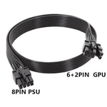 適用於Corsair 18AWG扁平線 電源模組線 顯示卡模組線 8針轉8針 6+2，50cm 適用於Corsair，60cm 適用於Corsair