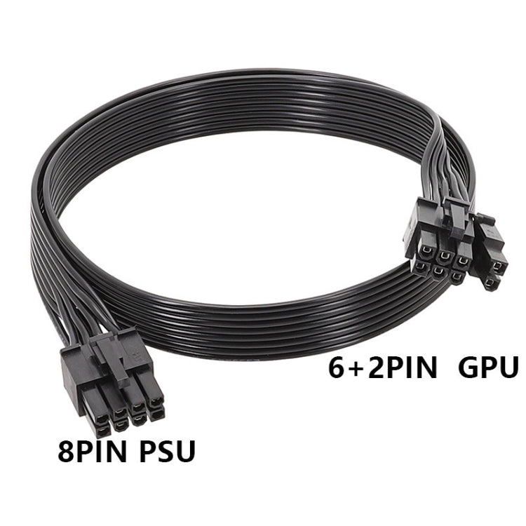 適用於Corsair 18AWG扁平線 電源模組線 顯示卡模組線 8針轉8針 6+2，50cm 適用於Corsair，60cm 適用於Corsair