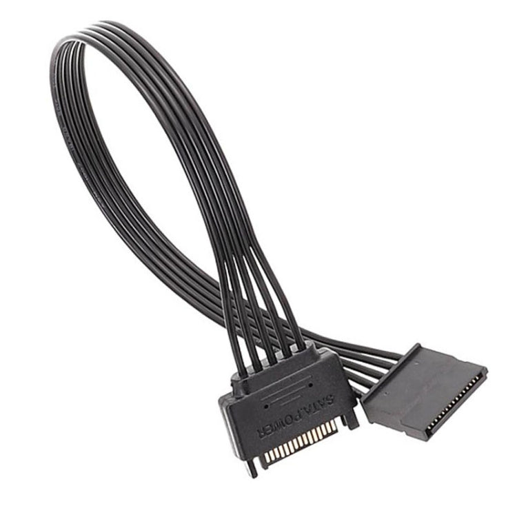 電源供應器SATA 15針公母延長線 耐用硬碟電源連接線，30cm 15針，60cm 15針