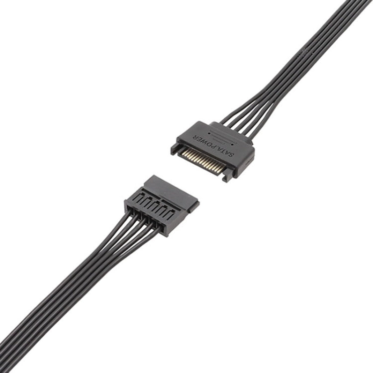 電源供應器SATA 15針公母延長線 耐用硬碟電源連接線，30cm 15針，60cm 15針