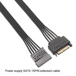 電源供應器SATA 15針公母延長線 耐用硬碟電源連接線，30cm 15針，60cm 15針