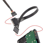 電源供應器SATA 15針公母延長線 耐用硬碟電源連接線，30cm 15針，60cm 15針