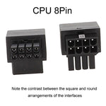 主機板CPU 8針電源轉接介面 90度轉接頭，正彎A型，反曲B型