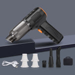 Car Vacuum Cleaner Large Suction Power Wireless Pump Inflatable Blower Handheld Small Vacuum Cleaner, Brush 200W+2 Filters+Storage Bag (Black), Brush 200W+3 Filters+Air Bag (Black), Brushless 260W+2 Filters+Storage Bag (Black)                          ...