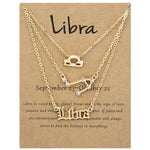 3 In 1 12 Zodiac Signs Necklace Set Retro Alphabet Symbols With Diamonds Jewelry Set, Scorpion Golden, Sagittarius Golden, Capricorn Golden, Taurus Golden, Pisces Golden, Leo Golden, Libra Golden, Cancer Golden, Aquarius Golden, Virgo Golden, Aries Gol...