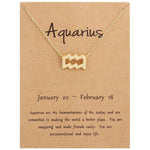 Zodiac Signs Necklace Electroplate Alloy Short Chain Jewelry, Aries Golden, Cancer Golden, Libra Golden, Virgo Golden, Leo Golden, Aquarius Golden, Pisces Golden, Taurus Golden, Capricorn Golden, Sagittarius Golden, Scorpio Golden, Gemini Golden       ...