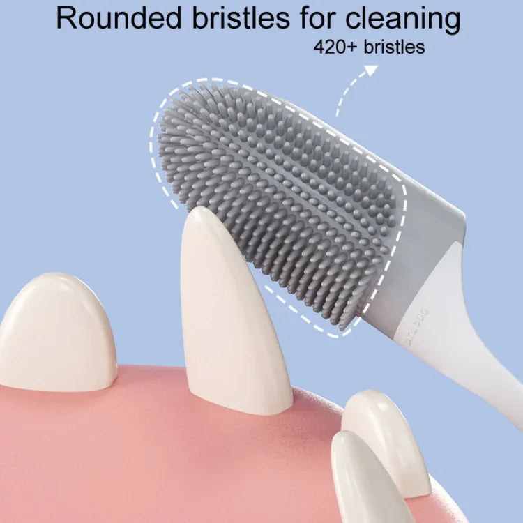 Pets Finger Toothbrush With Handle Dogs And Cats Oral Cleaning Tools