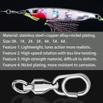 5件裝 PROBEROS DAC006 假餌8型環連接器 高速軸承旋轉橢圓銷 釣魚配件，22mm，23mm，25mm，30mm，35mm