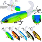 PROBEROS DW601 360度旋轉螺旋槳假餌 水面拖繩拖拉浮動假魚餌，10.5cm/13.5g，11.5cm/16.5g，14.5cm/32.5g