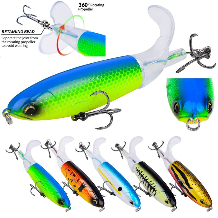 PROBEROS DW601 360度旋轉螺旋槳假餌 水面拖繩拖拉浮動假魚餌，10.5cm/13.5g，11.5cm/16.5g，14.5cm/32.5g