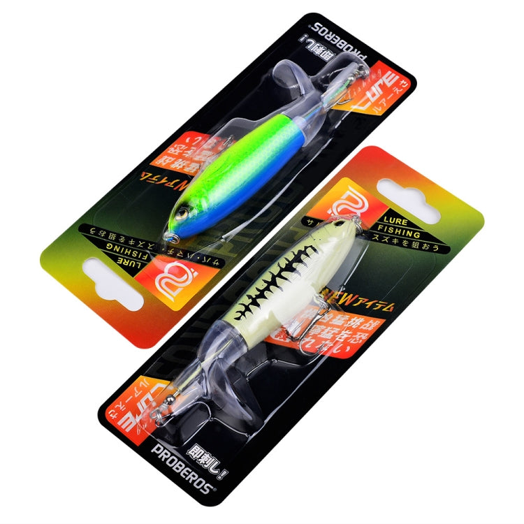 PROBEROS DW601 360度旋轉螺旋槳假餌 水面拖繩拖拉浮動假魚餌，10.5cm/13.5g，11.5cm/16.5g，14.5cm/32.5g
