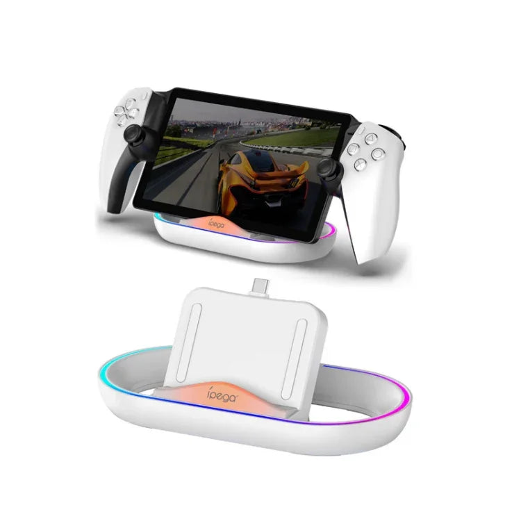 適用於 PlayStation Portal 遊戲主機 iPega 帶 RGB 燈充電底座，PG-P5P02