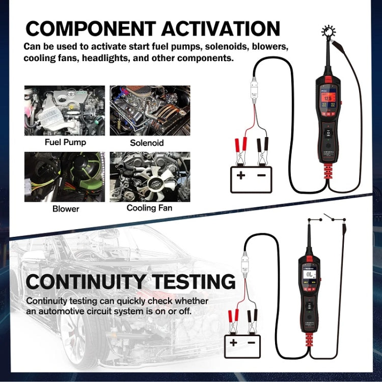 JDiag 6-30V Electrical Detector Fuel Injector Signal Detection Vehicle System Diagnosis, P150