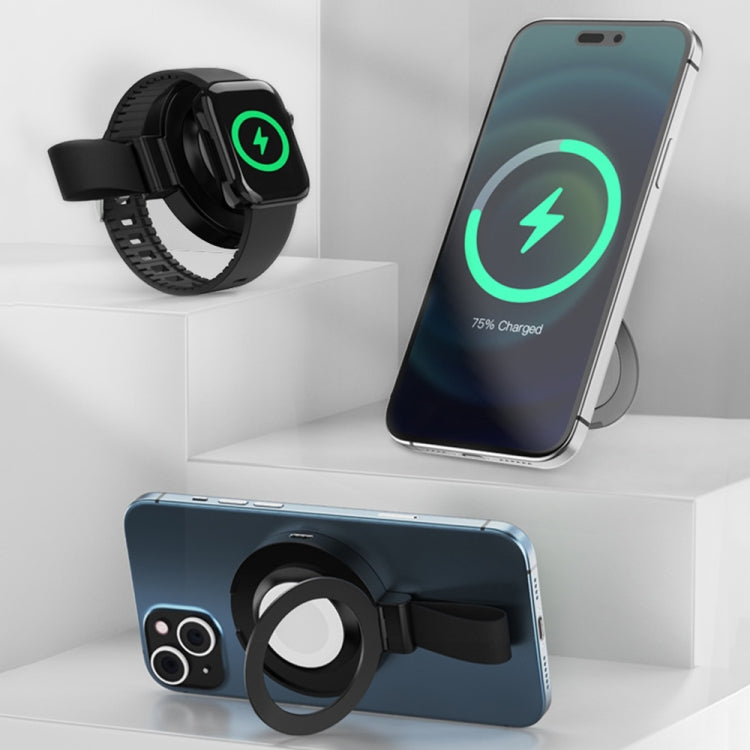 三合一磁吸無線充電手機指環支架