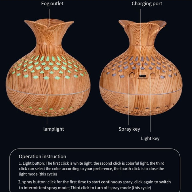 LED燈香薰擴香器 家用小花瓶 靜音加濕器香薰擴香器二合一