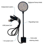 5W 魚缸LED夾燈 USB 插頭照明水族透光水草燈