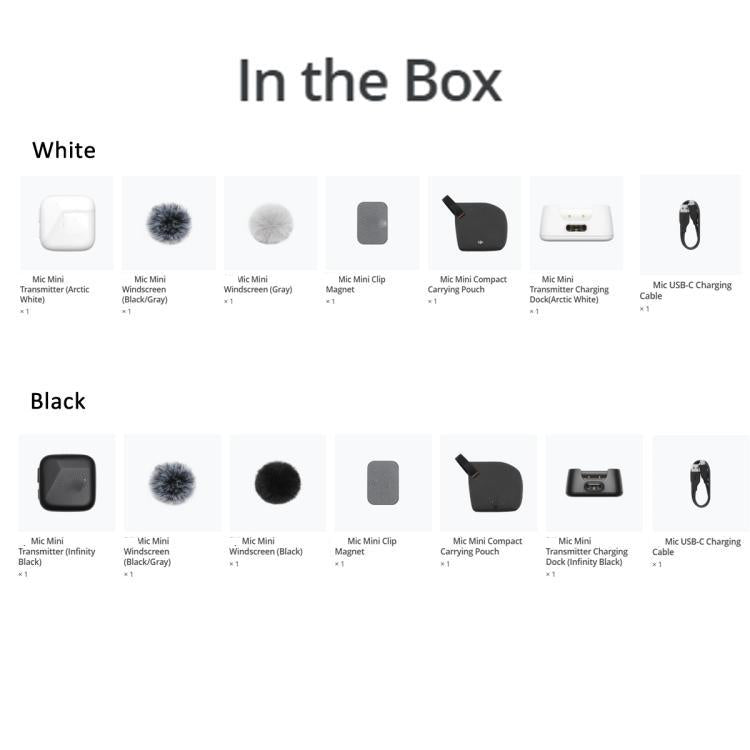 DJI Mic Mini原廠發射器，黑色發射器，白色發射器