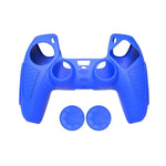 適用於 PS5 手把矽膠保護套 防滑軟矽膠套，白色、藍色、黑色、白色+2帽、藍色+2帽、黑色+2帽、白色+8帽、藍色+8帽、黑色+8帽