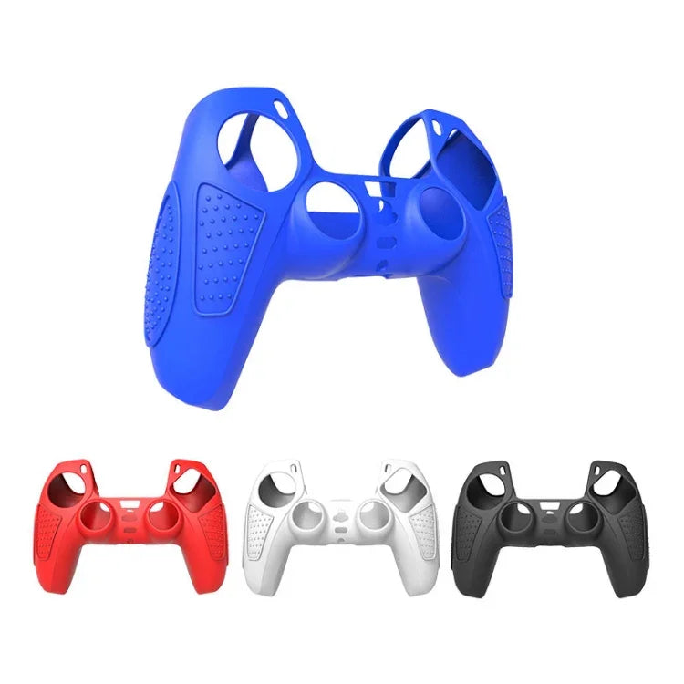適用於 PS5 手把矽膠保護套 防滑軟矽膠套，白色、藍色、黑色、白色+2帽、藍色+2帽、黑色+2帽、白色+8帽、藍色+8帽、黑色+8帽