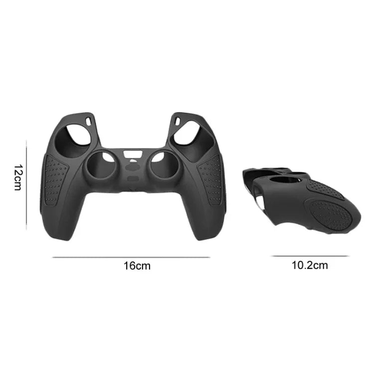 適用於 PS5 手把矽膠保護套 防滑軟矽膠套，白色、藍色、黑色、白色+2帽、藍色+2帽、黑色+2帽、白色+8帽、藍色+8帽、黑色+8帽