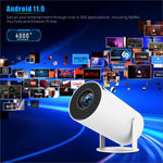 HY300 PRO 智能投影機 Android 11.0 系統 160 流明便攜投影機，歐規插頭，美規插頭，英規插頭，澳規插頭