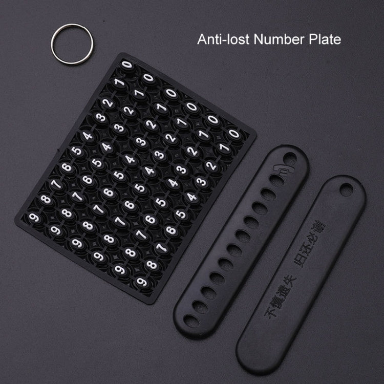 For Fiat Car Key Cover Multifunctional Keychain Anti-Lost Number Plate, A, B, C