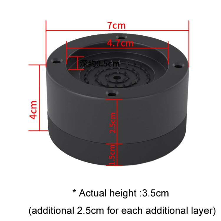 洗衣機底座防滑加高固定減震腳墊，黑色3.5cm，黑色6cm，黑色8.5cm