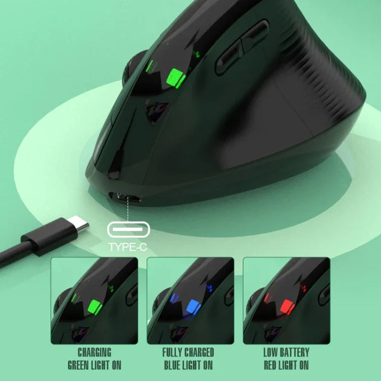 XUNSVFOX H5 直立式垂直雙模滑鼠可充電無線商務辦公滑鼠