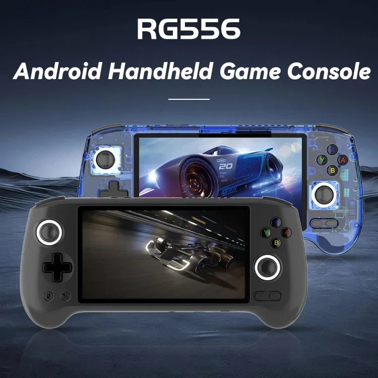 ANBERNIC RG556 掌上遊戲主機 Android 13 系統 5.48 吋 AMOLED 螢幕 WIFI 藍牙遊戲機，128GB+128GB，128GB+256GB