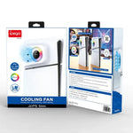 適用於 PS5 Slim ipega PG-P5S019 溫控散熱風扇面罩冷卻器 + 帶 RGB 燈的 USB 集線器，ipega PG-P5S019