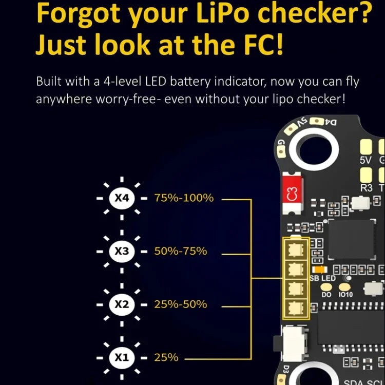 3-6S 鋰聚合物氣壓計 遙控無人機用，SpeedyBee BLS 50A 4合1 電調