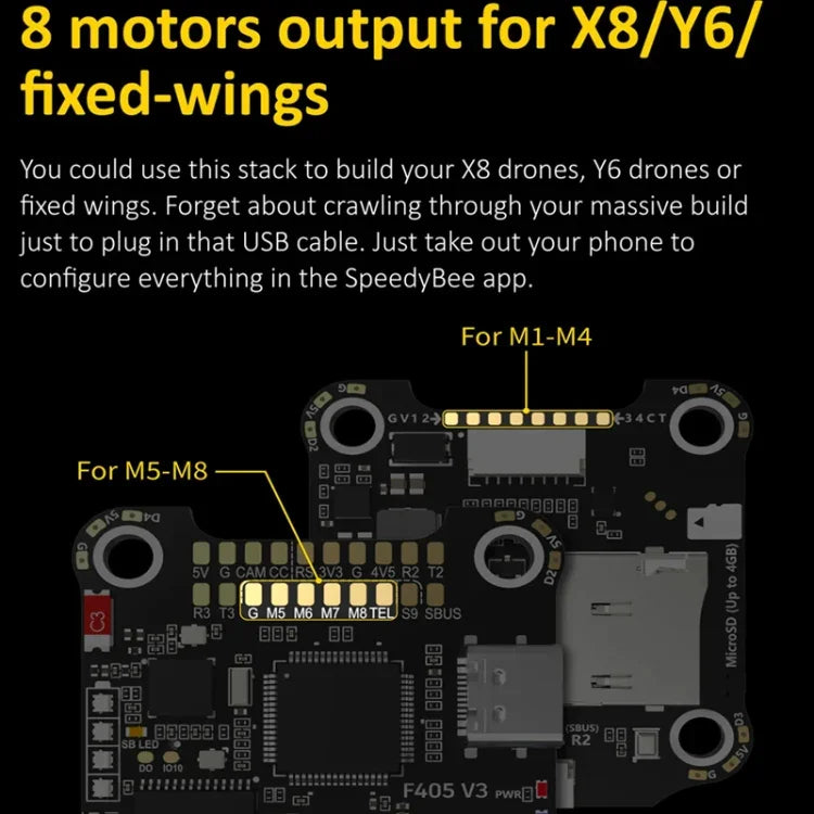 3-6S 鋰聚合物氣壓計 遙控無人機用，SpeedyBee BLS 50A 4合1 電調