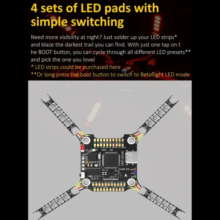 3-6S 鋰聚合物氣壓計 遙控無人機用，SpeedyBee BLS 50A 4合1 電調
