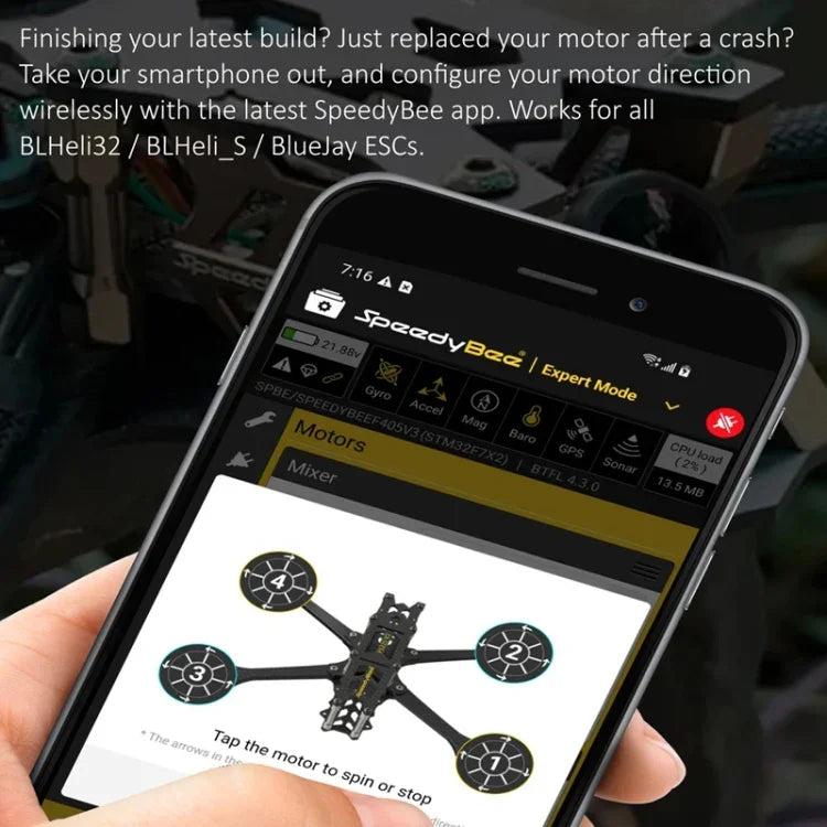 3-6S 鋰聚合物氣壓計 遙控無人機用，SpeedyBee BLS 50A 4合1 電調