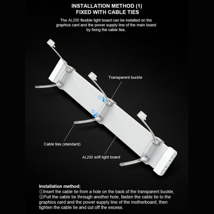 AOSOR Al200 霓虹線 電腦主機板顯示卡發光板電源線裝飾，AL200