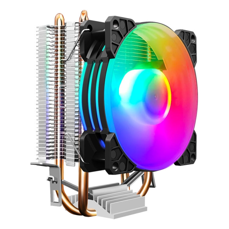 COOLMOON Frost 雙銅管CPU風扇 桌上型電腦照明靜音AMD空冷散熱器，P2 魔月版單風扇，P22 魔月版雙風扇，P2 流線版單風扇，P22 流線版雙風扇