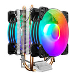 COOLMOON Frost 雙銅管CPU風扇 桌上型電腦照明靜音AMD空冷散熱器，P2 魔月版單風扇，P22 魔月版雙風扇，P2 流線版單風扇，P22 流線版雙風扇