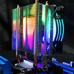 COOLMOON Frost 雙銅管CPU風扇 桌上型電腦照明靜音AMD空冷散熱器，P2 魔月版單風扇，P22 魔月版雙風扇，P2 流線版單風扇，P22 流線版雙風扇