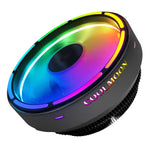 COOLMOON CPU 散熱器桌上型電腦自動變色多平台靜音冷卻風扇, CM-BF-RGB