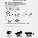 COOLMOON CPU 散熱器桌上型電腦自動變色多平台靜音冷卻風扇, CM-BF-RGB