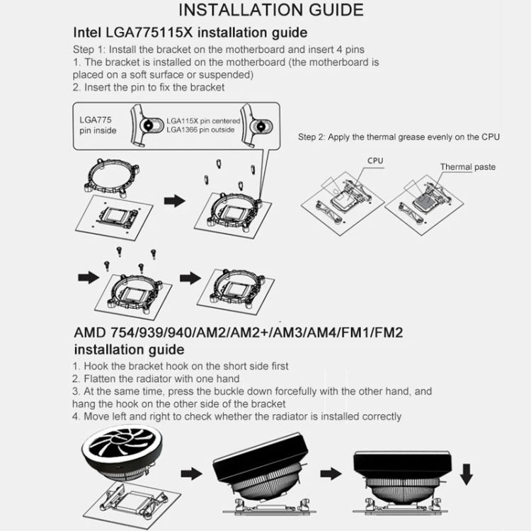 COOLMOON CPU 散熱器桌上型電腦自動變色多平台靜音冷卻風扇, CM-BF-RGB
