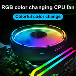 COOLMOON CPU 散熱器桌上型電腦自動變色多平台靜音冷卻風扇, CM-BF-RGB