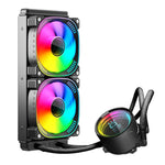COOLMOON CM-YM-240T 數位 ARGB 鏡頭版一體式水冷 CPU 散熱器溫度顯示 CPU 風扇, CM-YM-240T